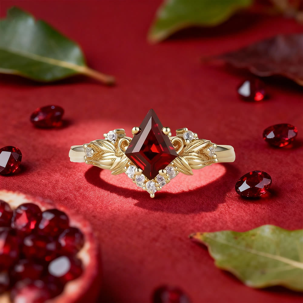 FREE Today: Bloodfire Leaf Garnet Ring - US 10 - image 0