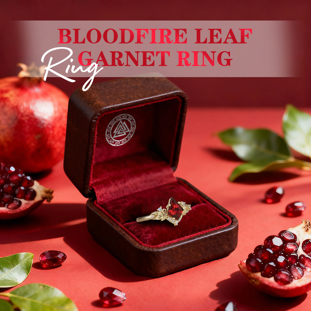 FREE Today: Bloodfire Leaf Garnet Ring - image 2