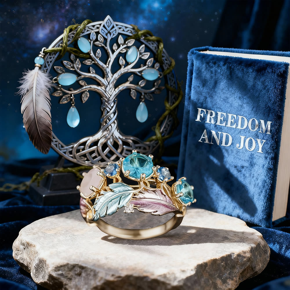 FREE Today: Colourful Feather Vine Ring - image 3