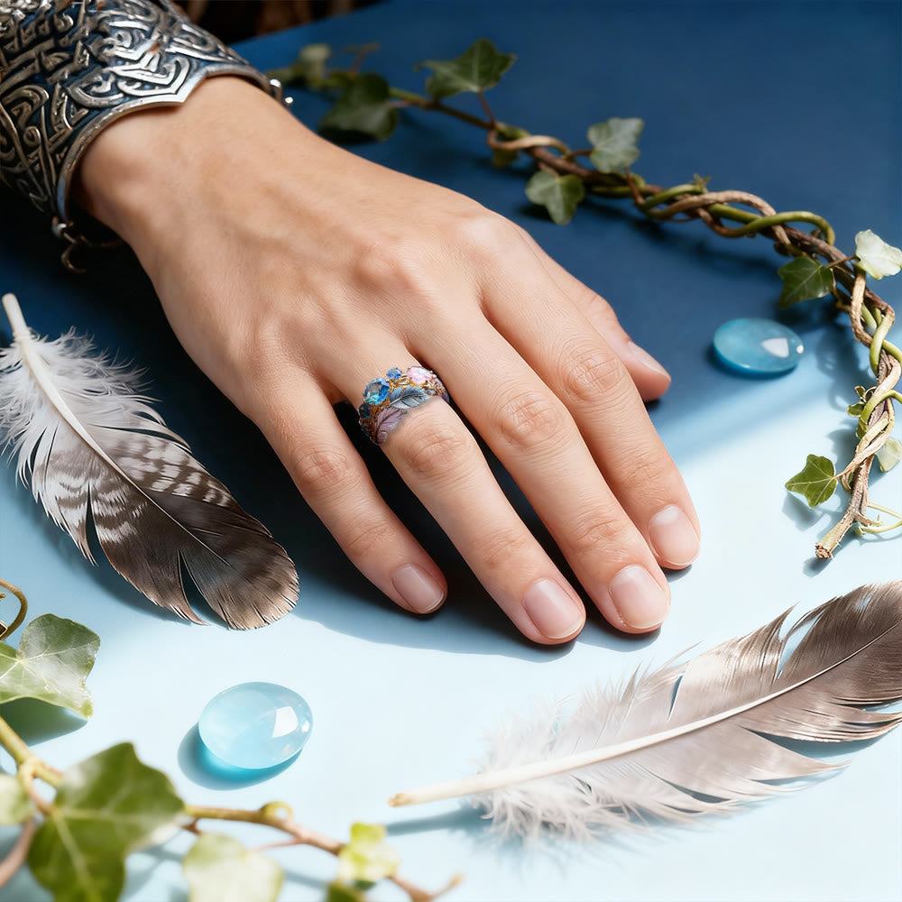 FREE Today: Colourful Feather Vine Ring - image 1