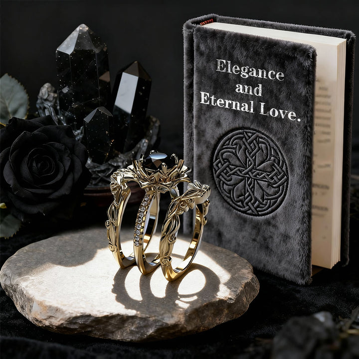 FREE Today: Black Onyx Rose Three-piece Ring Set - image 3