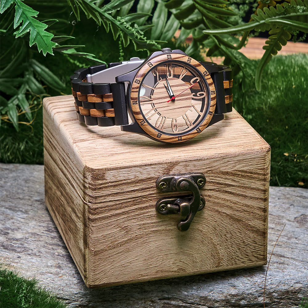 WorldNorse Timber-Art Skeleton Wooden Watch - image 6