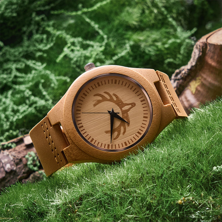 WorldNorse Elk-Engraved Nature Wooden Watch - image 2