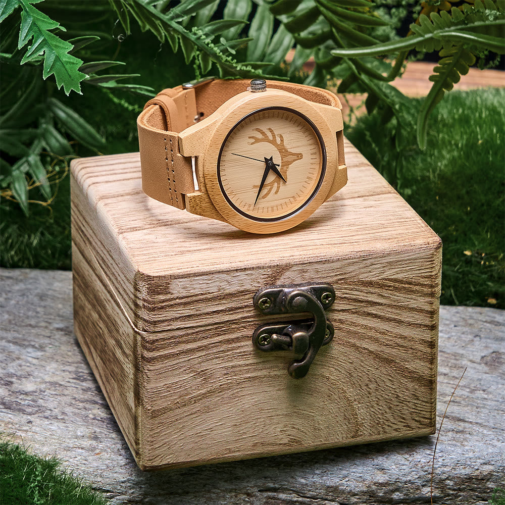WorldNorse Elk-Engraved Nature Wooden Watch - image 6