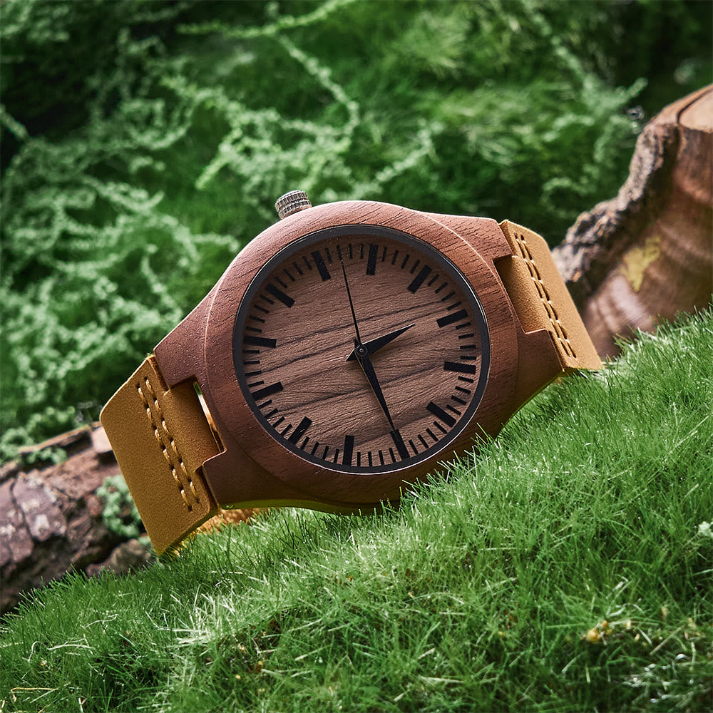 WorldNorse Nature-Inspired Vertical Stripe Wooden Watch - image 2