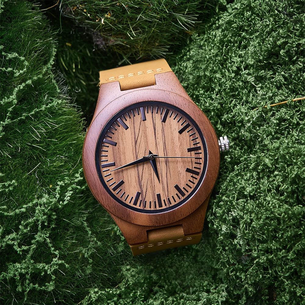 WorldNorse Nature-Inspired Vertical Stripe Wooden Watch - image 1