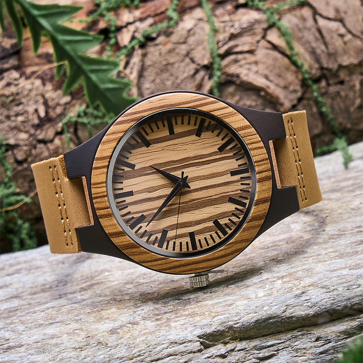 WorldNorse Forest Vertical Stripe Wooden Watch - image 4