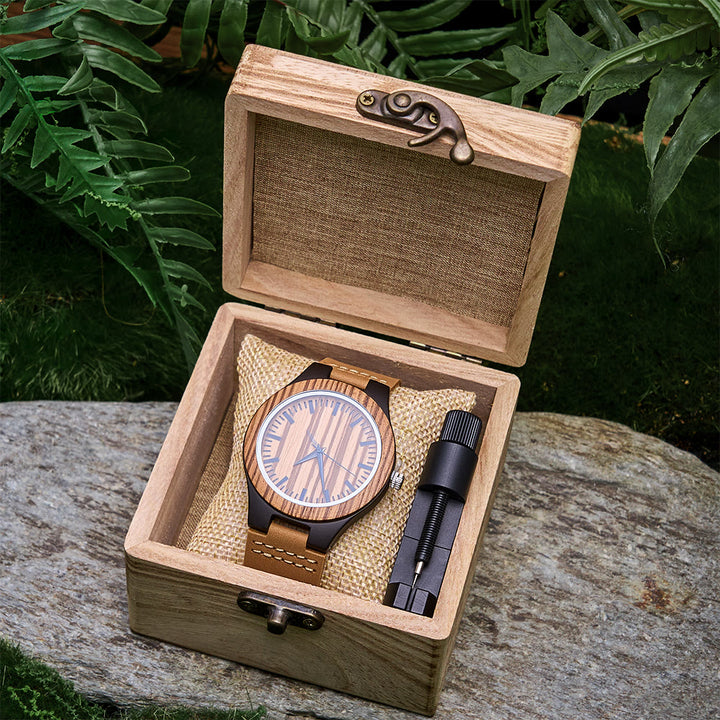 WorldNorse Forest Vertical Stripe Wooden Watch - image 5