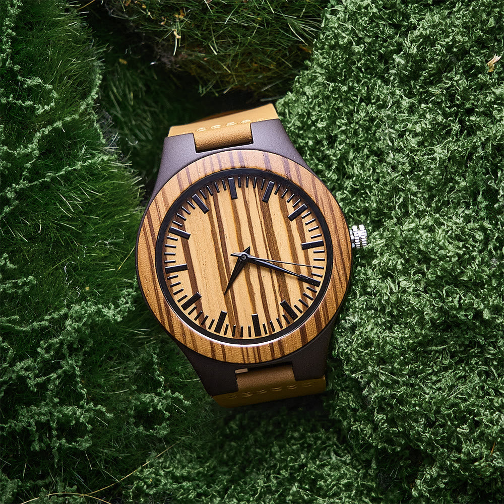 WorldNorse Forest Vertical Stripe Wooden Watch - image 1