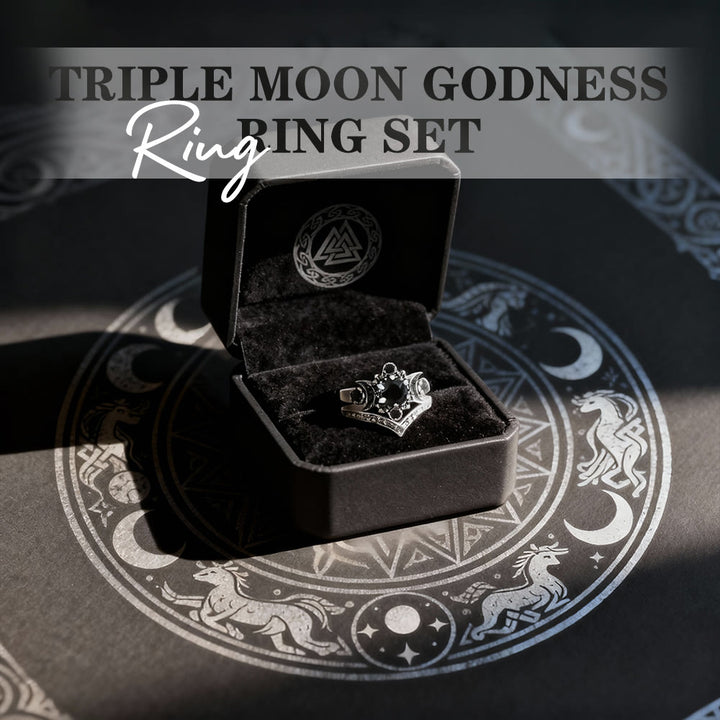 FREE Today: Triple Moon Godness Ring Set - image 2