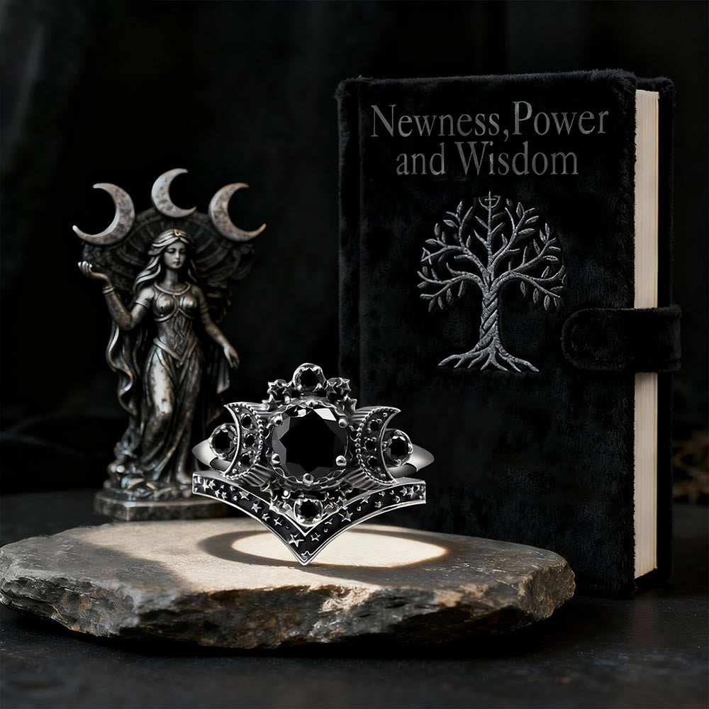 FREE Today: Triple Moon Godness Ring Set - image 3