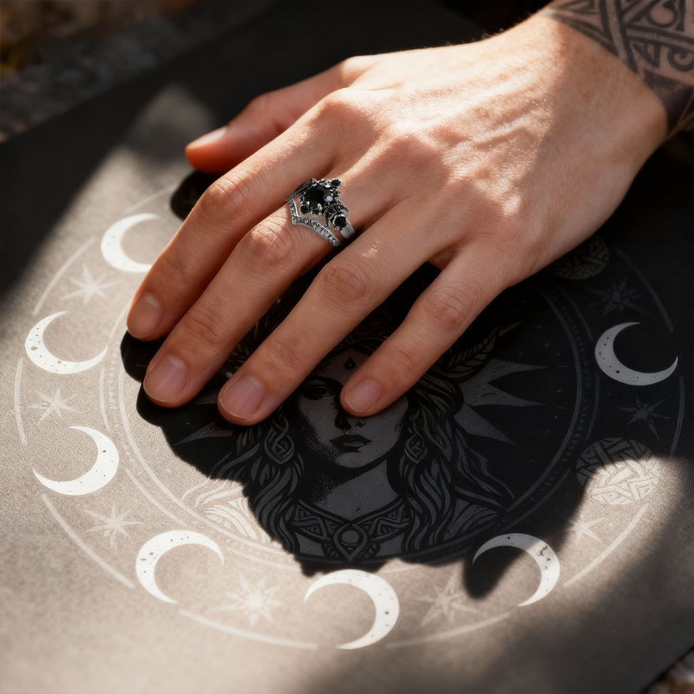 FREE Today: Triple Moon Godness Ring Set - image 1