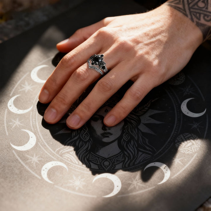FREE Today: Triple Moon Godness Ring Set - image 1