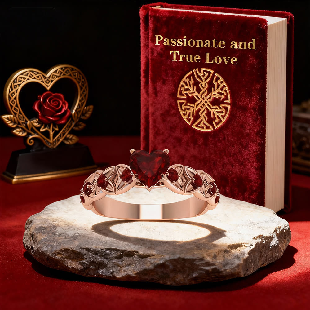 FREE Today: Passionate Love Heart Garnet Ring - image 3