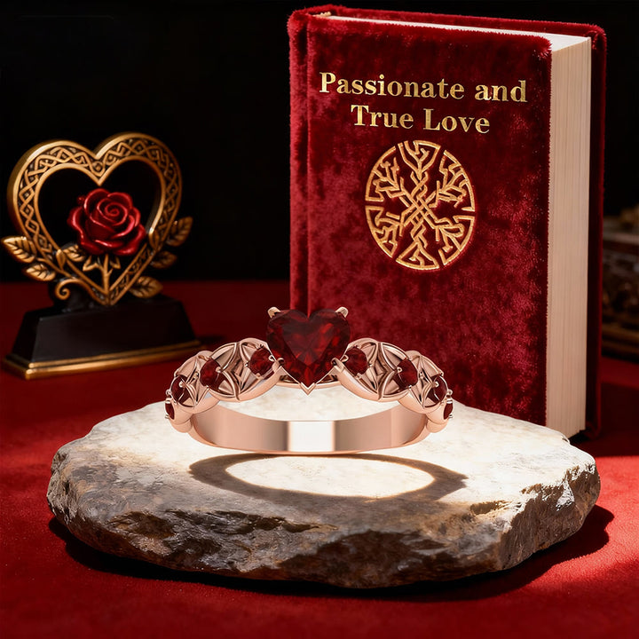 FREE Today: Passionate Love Heart Garnet Ring - image 3