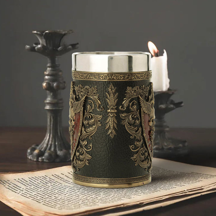 WorldNorse Gothic Skull Winged Sword Mug - image 2