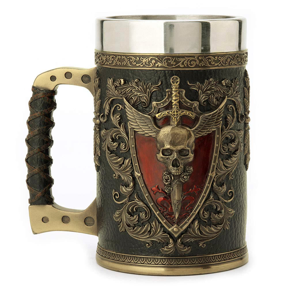 WorldNorse Gothic Skull Winged Sword Mug - image 5
