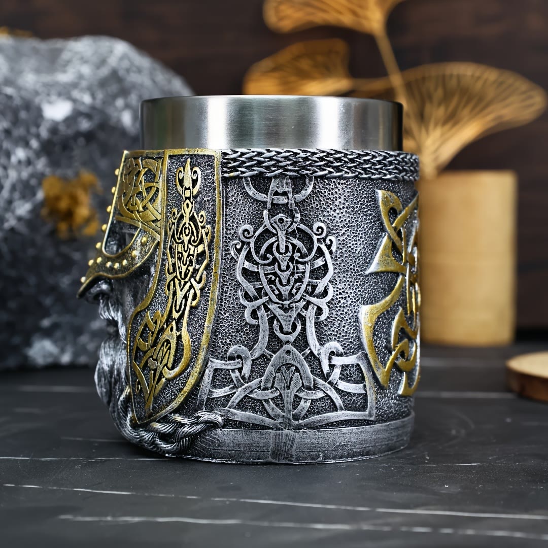 WorldNorse Viking Warrior-Encrusted Braided Mug - image 4