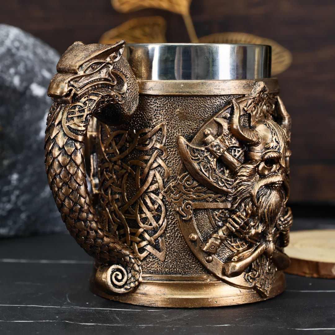 WorldNorse Viking Axe Norse Dragon Warrior Mug - image 3