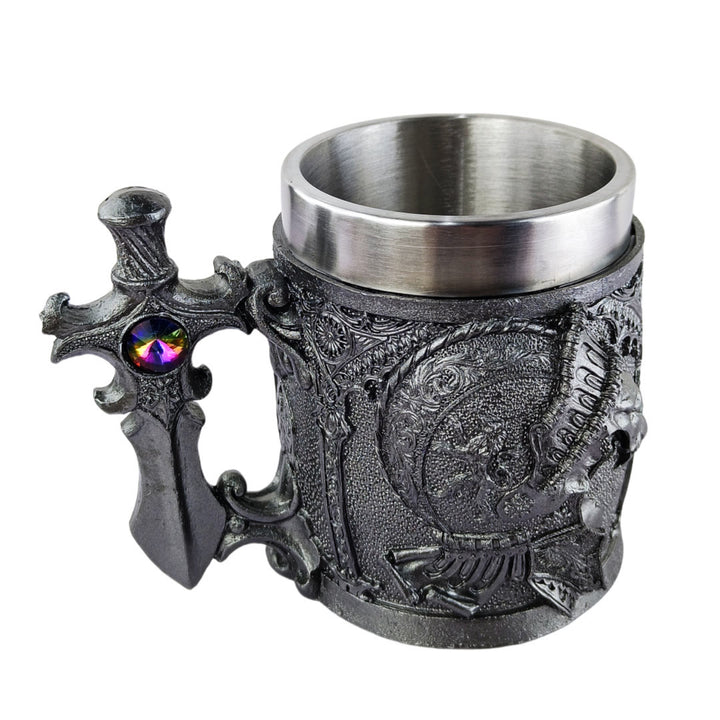WorldNorse Gothic Dragon Handled Knight Emblem Mug - Samurai and Sword - image 5