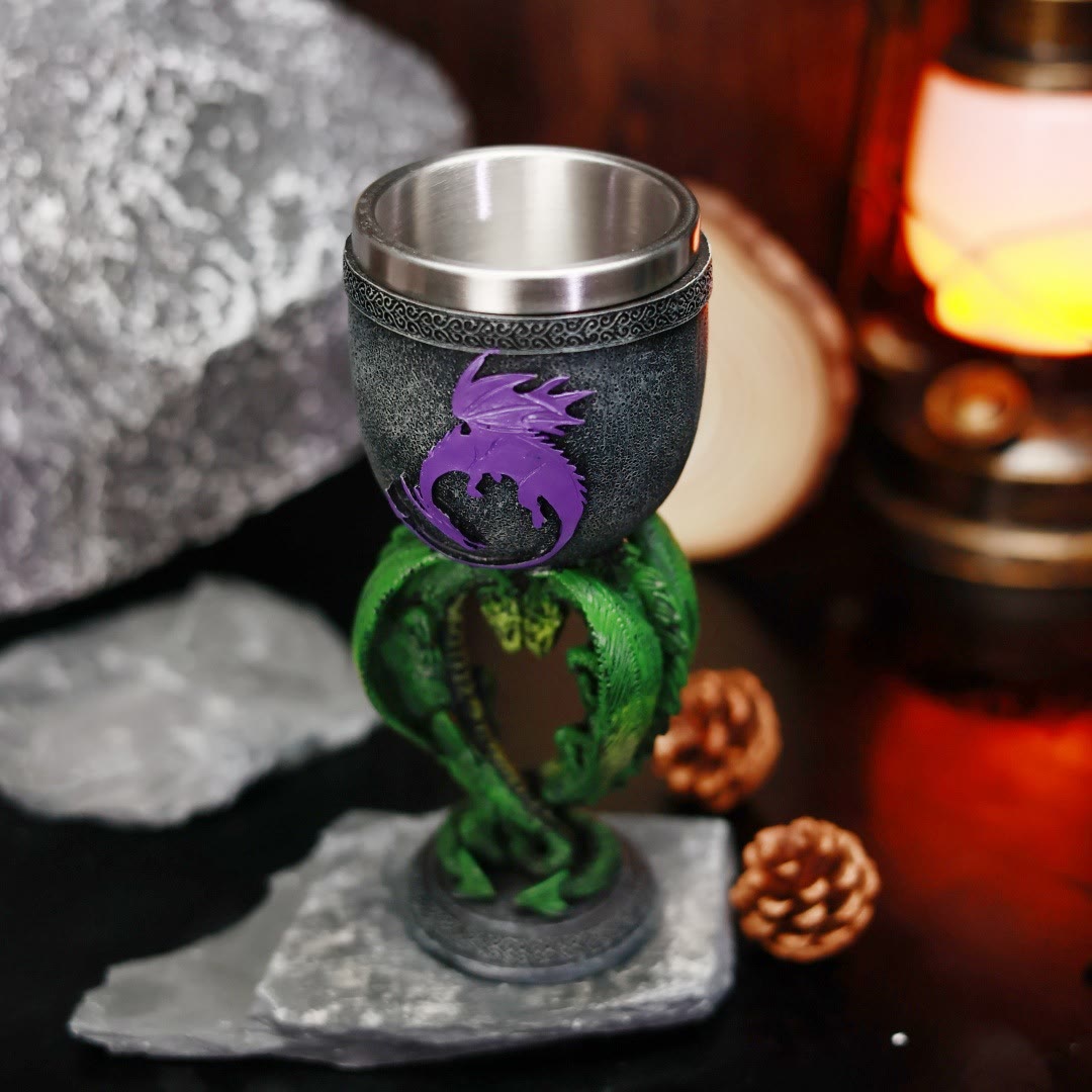 WorldNorse Mythical Purple Dragon Green Serpentine Mug - image 2