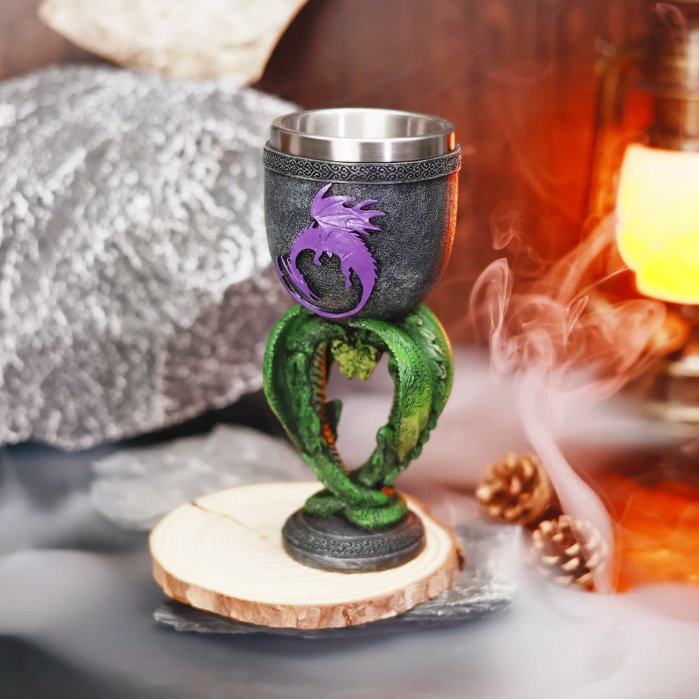 WorldNorse Mythical Purple Dragon Green Serpentine Mug - image 1