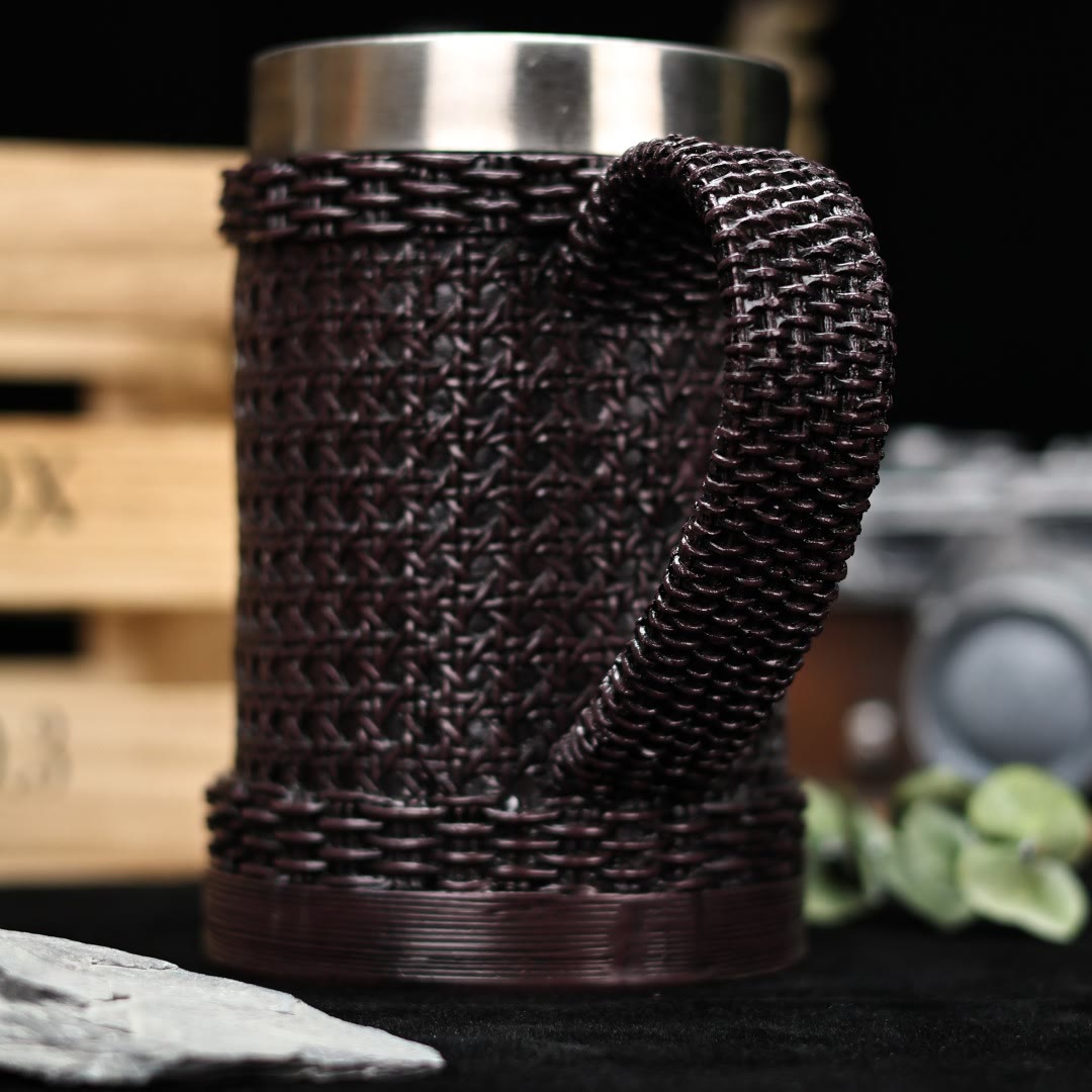 WorldNorse Woven Rattan Textured Mug - image 10