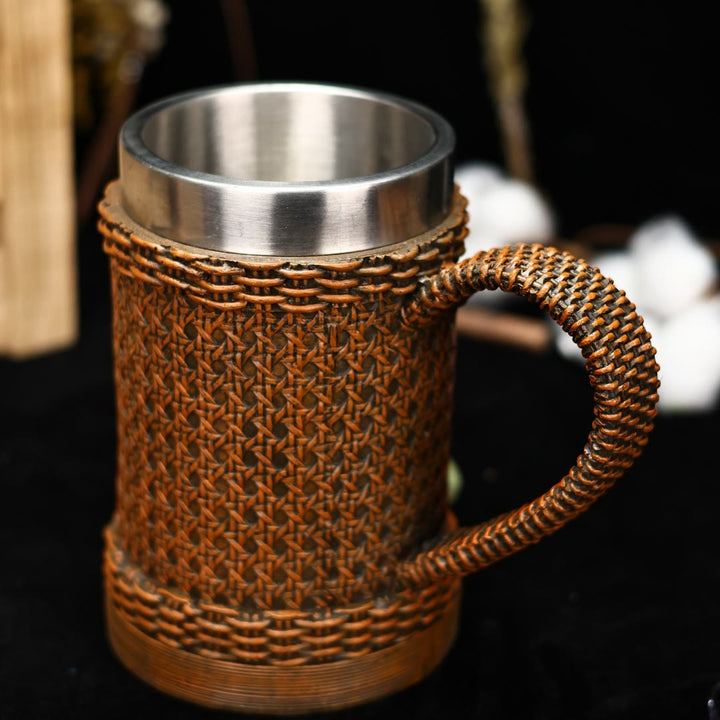 WorldNorse Woven Rattan Textured Mug - image 5