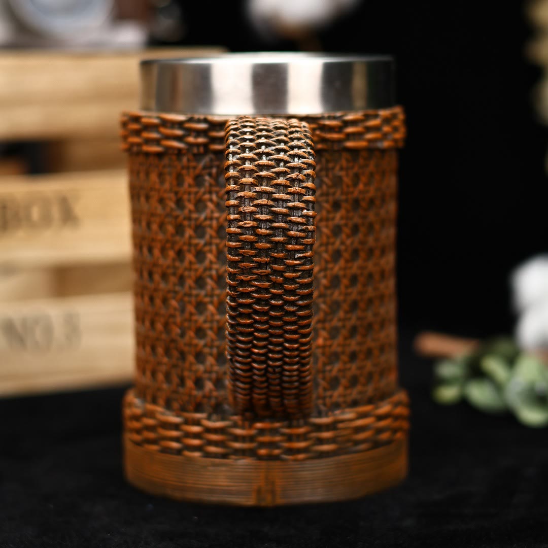 WorldNorse Woven Rattan Textured Mug - image 6