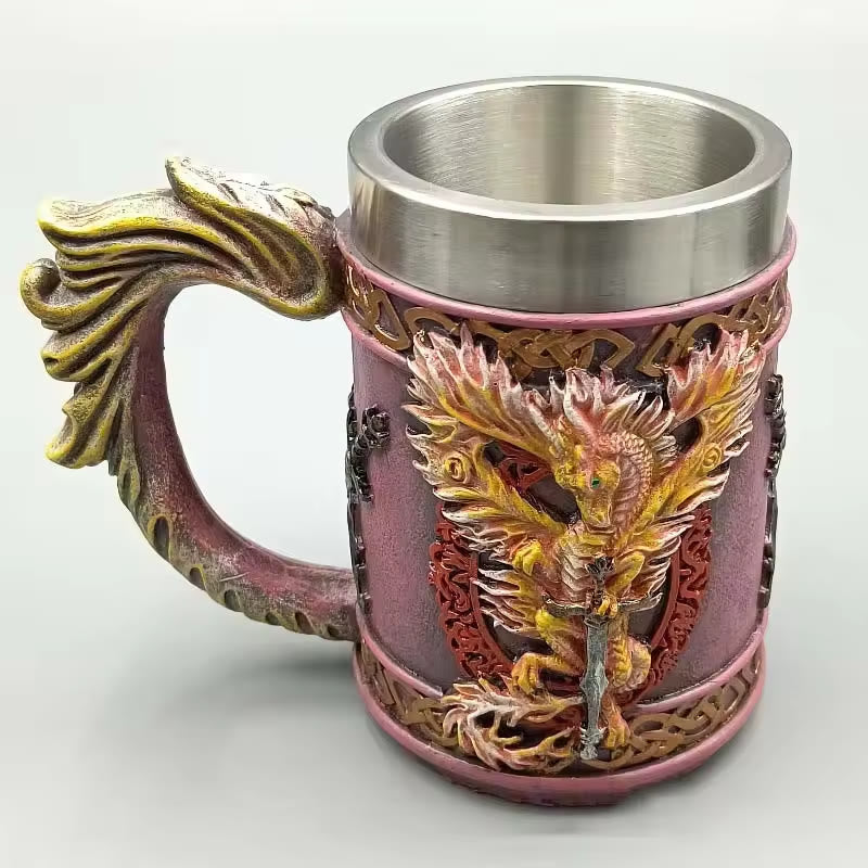 WorldNorse Winged Dragon Encrusted Sword Mug - image 2