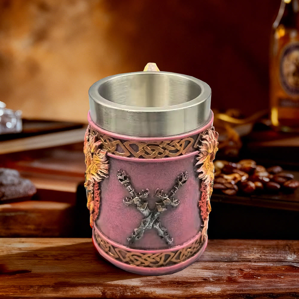 WorldNorse Winged Dragon Encrusted Sword Mug - image 1