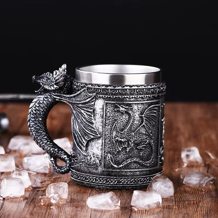 WorldNorse Dragon Encrusted Winged Serpent Mug - Norse Dragon - image 0