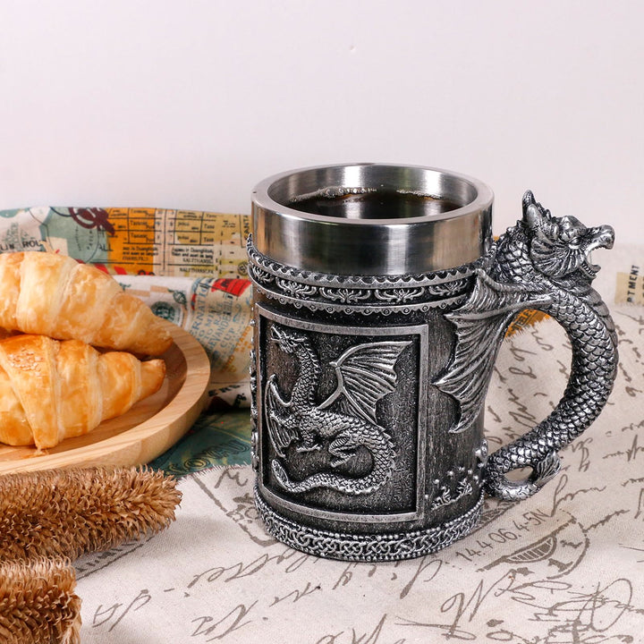 WorldNorse Dragon Encrusted Winged Serpent Mug - image 1