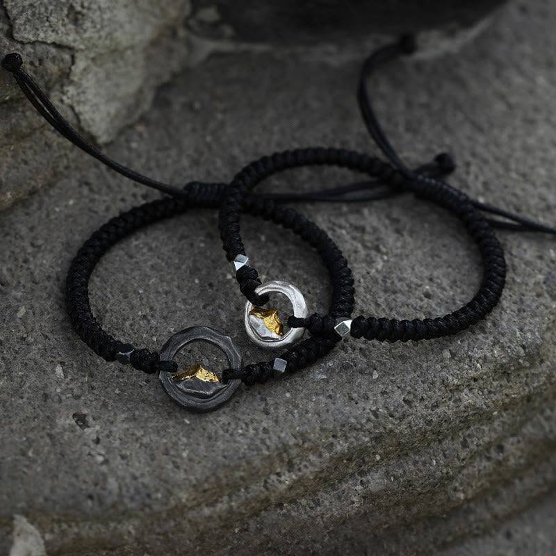 WorldNorse Handcrafted 999 Silver Artisan Braided Rope Contrast Bracelet - image 0