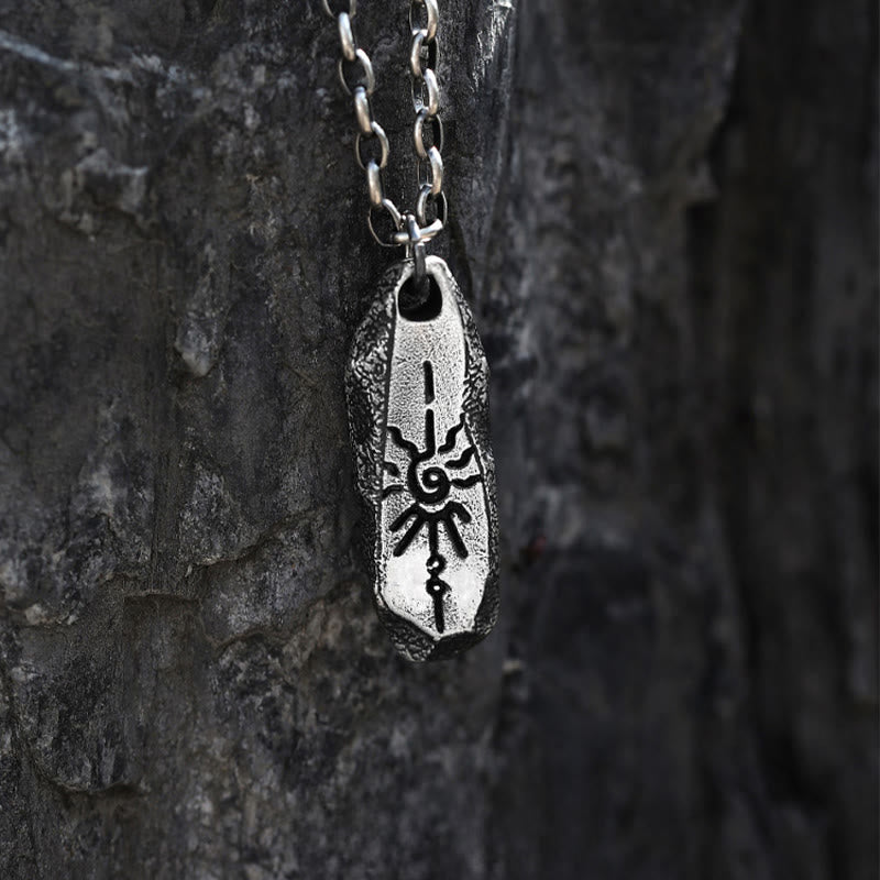 WorldNorse Handcrafted 999 Silver Rugged Sun Symbol Artisan Necklace - image 0
