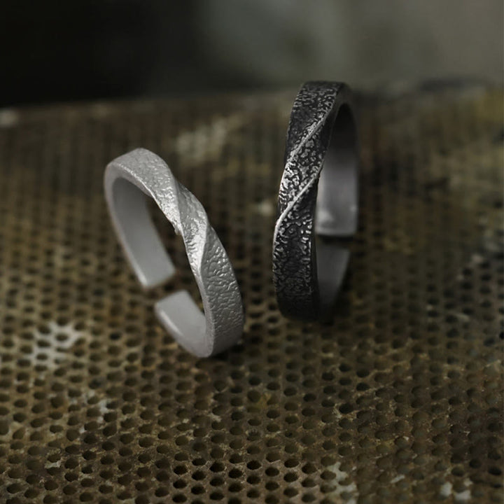 WorldNorse Handcrafted 999 Silver Handmade Rugged Twist Textured Ring - image 4