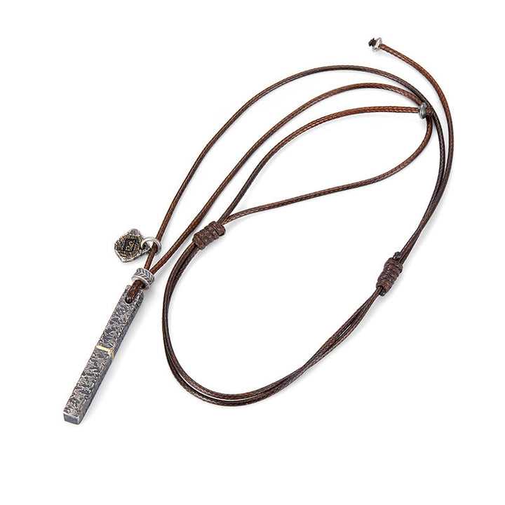 WorldNorse 999 Sterling Silver Artisan Volcanic-Textured Gold-Streak Necklace - image 3