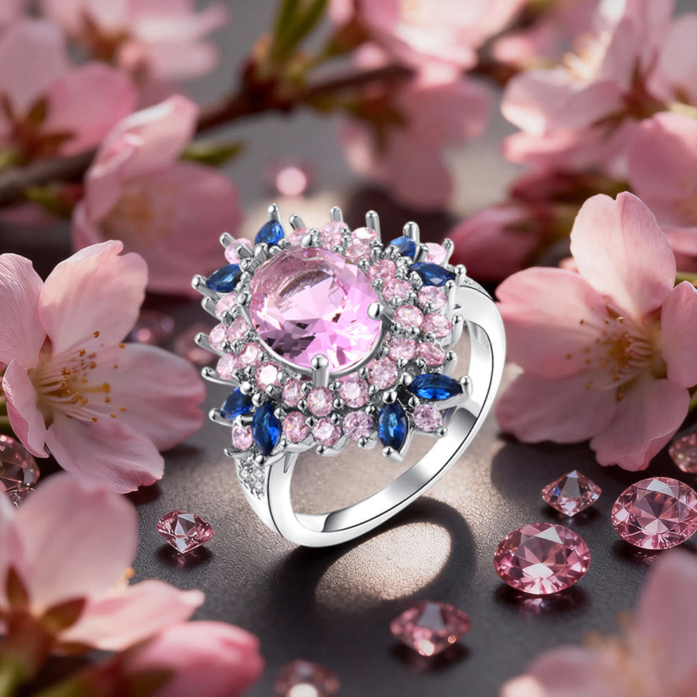FREE Today: Dreamy Blooming Colorful Floral Ring - US 10 - image 0