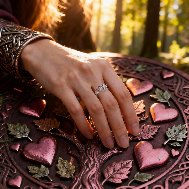 FREE Today: Roselight Heart Bloom Leaf Ring - image 1