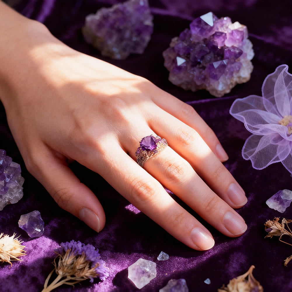 FREE Today: Journey of Healing Amethyst Rose Gold Ring - image 1