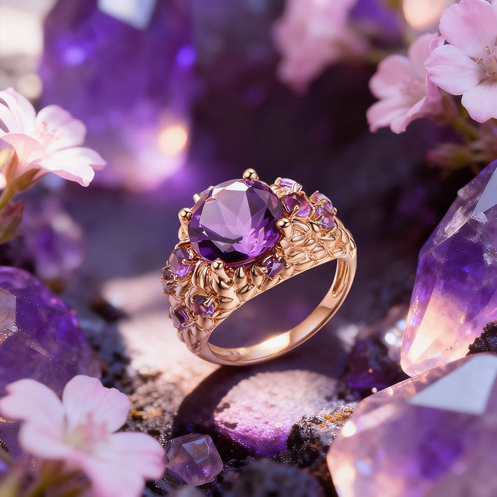 FREE Today: Journey of Healing Amethyst Rose Gold Ring - US 10 - image 0