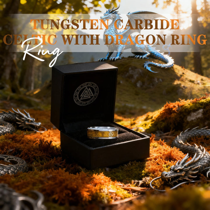 FREE Today: Tungsten Carbide Celtic with Dragon Ring - image 2