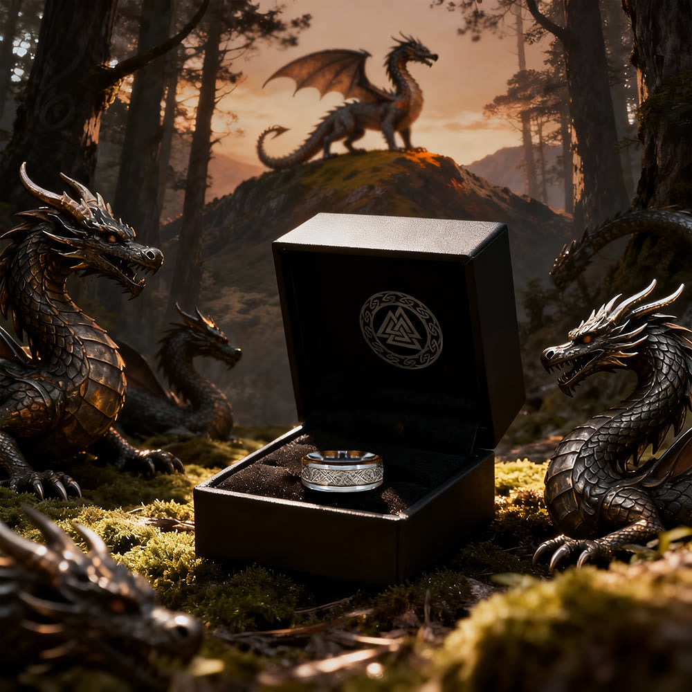 WorldNorse Tungsten Carbide Celtic with Dragon Ring - image 9