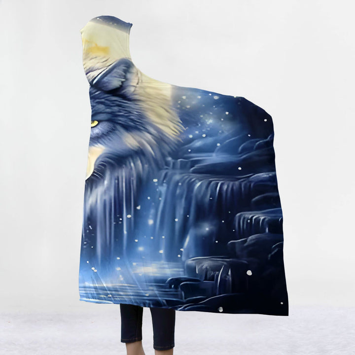 WorldNorse Cascade Veil Wolf Hooded Blanket - image 2
