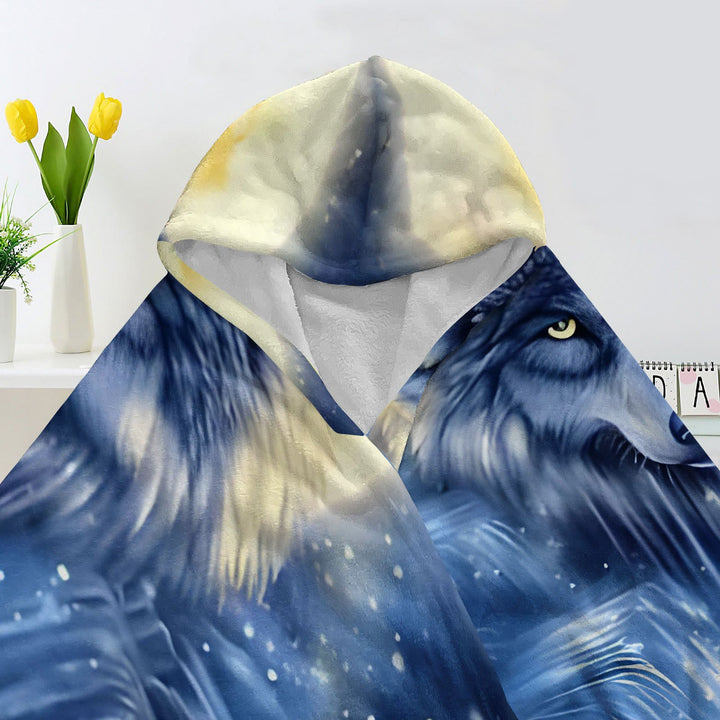WorldNorse Cascade Veil Wolf Hooded Blanket - image 3