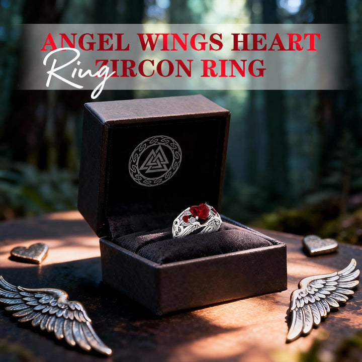 FREE Today: Angel Wings Heart Zircon Ring - image 2