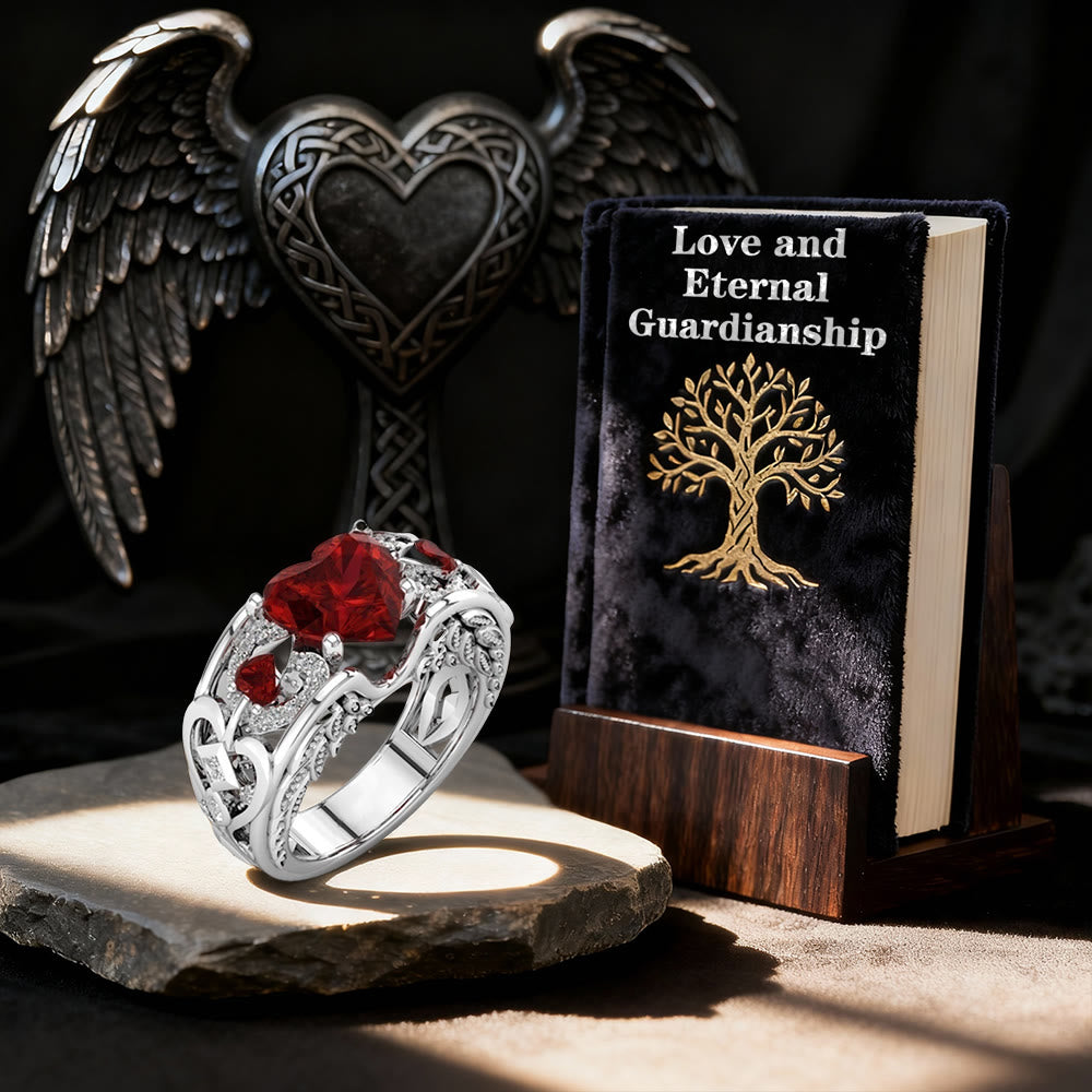 FREE Today: Angel Wings Heart Zircon Ring - image 3