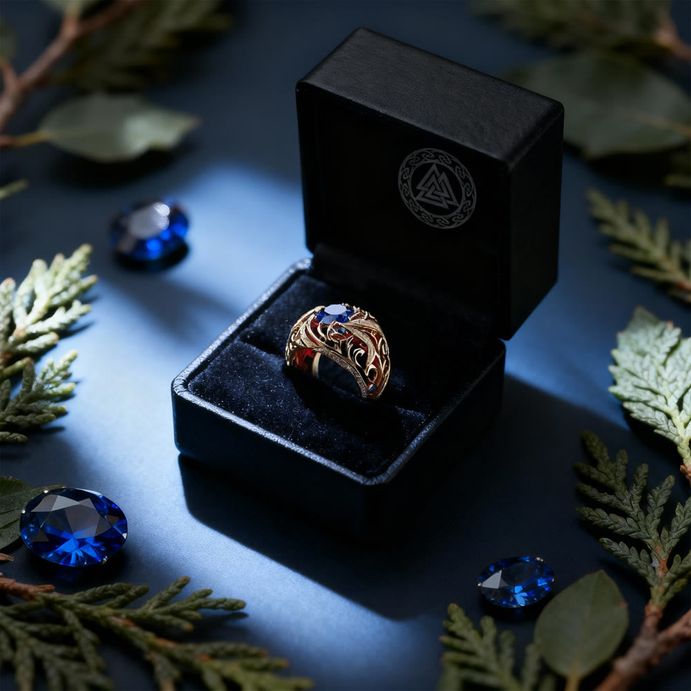 FREE Today: Hollow Gold Filigree Sapphire Ring - image 4