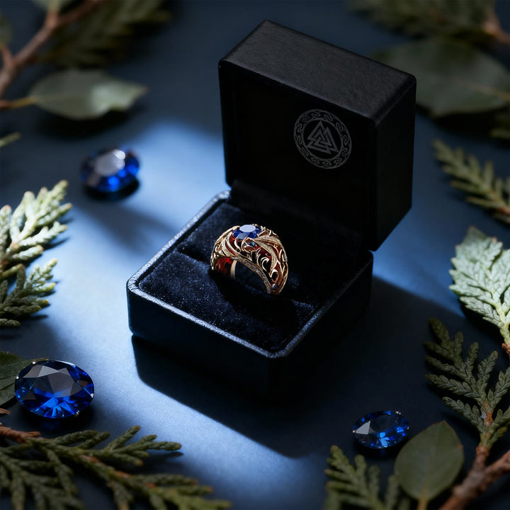 FREE Today: Hollow Gold Filigree Sapphire Ring - image 4
