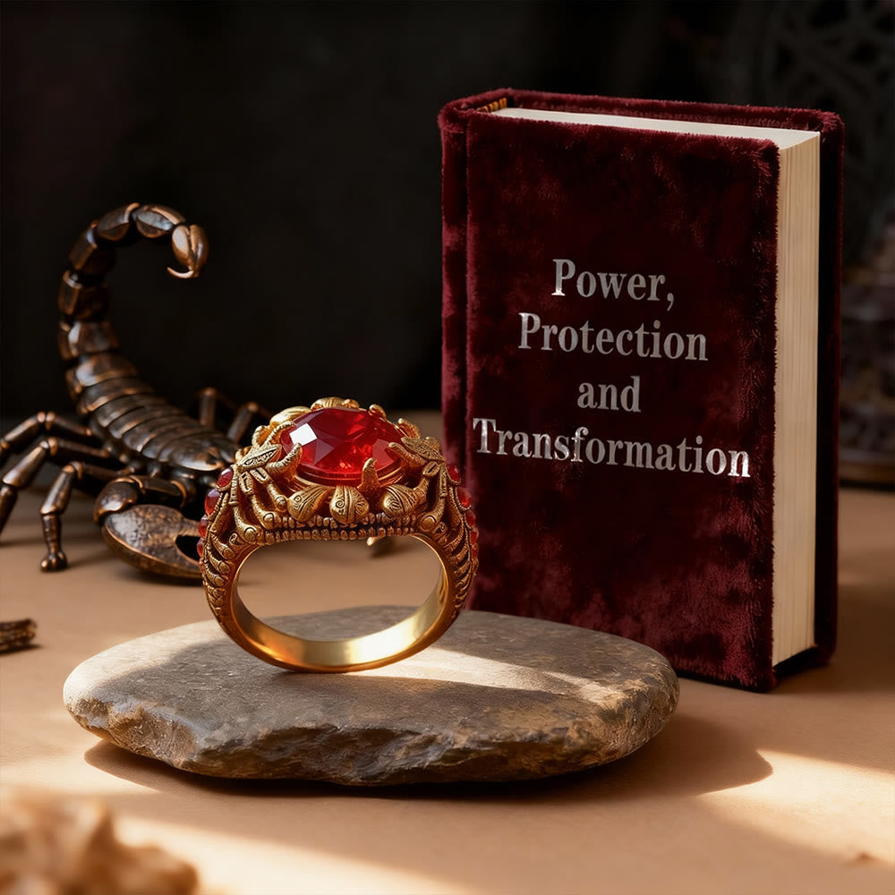 FREE Today: Gothic Ruby Scorpion Ring - US 10 - image 3